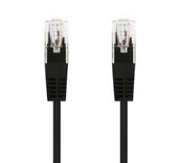 Category 5E Network Patch Cable, UTP Cable, AWG24 Gauge, Black, 0.5m Length, Ideal for Ethernet Network Connections.