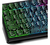 Catekro Shine Through Keycaps with IMD Tech, OEM Profile Custom Keyboard Keycaps 60 75 100 Percent, Keycap Set OEM Profile, 118 Keys Side Printed Keycaps for Mechanical Keyboards (Black)