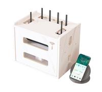 Catekro WIFI Router Storage Box, wifi Cabinet to Hide Router and Modem, Router Cover Decorative Box for Office and Home (273-White)