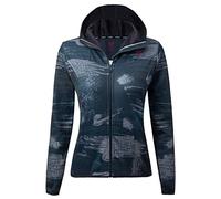 CATENA Women's Cycling Jacket Hooded Thermal Fleece Windproof Coat for Outdoors Riding Running Hiking and Daily (L, Dark Blue)