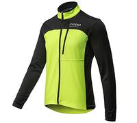 CATENA Women's winter cycling jacket, waterproof mountain bike jacket, windproof softshell jacket, breathable thermal jacket, reflective cycling jacket, for cycling, running, yellow, XS