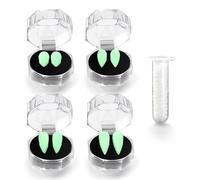 Catephe 4 Pairs Vampire Teeth, 4 Size Vampire Fangs with Teeth Glue, Glow in The Dark Dentures, Halloween Horror False Teeth