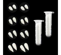 Catephe 8 Pairs Vampire Teeth, 4 Size Vampire Fangs with 2 Teeth Glue, Halloween Horror False Teeth Dentures