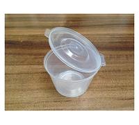Cater For You 2X Plastic 100ml Hinged Lid Deli Pot or Sauce Pot (Pack of 50)