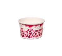 Cater Pack Supplies 100 x 3.5oz 1 Scoop Ice Cream Tubs - Eco-Friendly Paper Tubs for Ice Cream, Gelato, Frozen Yogurt & Desserts
