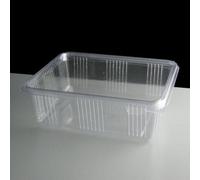 Cater4You Cristal 1000 ml Clear Hinged Lid Salad Container, Pack of 50