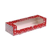 Cater4You Premium Merry Christmas Snowflake Double Stack Mince Pie Box 9x3x2 (Pack of 25)