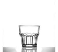 Cater4You Virtually Unbreakable Heavy Duty Polycarbonate 7oz Plastic Remedy Rocks Glass, Pack of 6