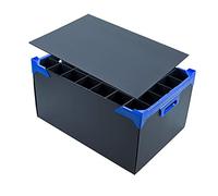 Caterbox Champagne Flute Storage Box Including Lid | Stacking Storage Box with 35 Compartments for Holding Glasses (Max Glass Size: H260 x W65mm | Glass Height: 260mm)
