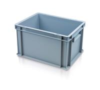 Caterbox Industrial Plastic Storage Container, 20 L, 40 x 30 x 23.5 cm, Heavy Duty Stacking (Shell Handles (Closed))
