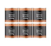 Caterfood Select Baked Beans in Tomato Sauce 2.62kg (Pack of 6) - Rich & Flavourful Catering-Sized Tins