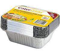 Catergold 16oz Aluminium Foil Food Containers with Lids No 2 (16Pk)