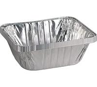 Catergold Aluminium Food Extra Deep Foil Roasting Tray (NO LID) Silver Foil Food Tray Container Disposable Reusable for Hot & Cold Food Use (10Pcs Trays 32x26x10cm)