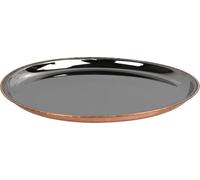Catergold Copper & Stainless Steel Lunch & Dinner Plate 19cm Hand-Hammered Traditional Indian Thali Tableware (6)