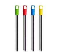Catergold Mop Handle 140 cm Aluminium Metal Universal Fitting Replacement for Broom and Mop Heads 23mm Screw Thread (Set of 4)