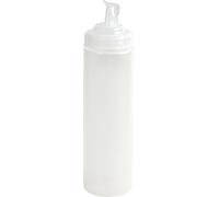 Catergold Plastic Squeezable Sauce Dispenser Coloured Squeeze Bottle 750ml (Clear)