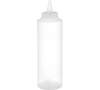 Catergold Plastic Squeezable Sauce Dispenser Coloured Squeeze Bottle 750ml (Clear)