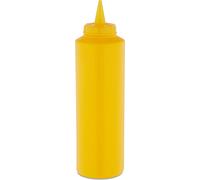 Catergold Plastic Squeezable Sauce Dispenser Coloured Squeeze Bottle 750ml (Yellow)
