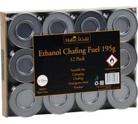 Catergold Portable Bio Ethanol Chafing Fuel Cans, Gel Fuel, Odourless, Resealable Lid, Indoor and Outdoor Use, 12 Pack (195g Burn-Time 3.5 Hours)