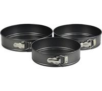 Catergold Round Cake Tin Non-Stick Springform 3pc Set Loose Base Baking Pan Tray Cake Tin 3pc Set 24-26-28cm