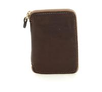 Caterina Lucchi Leather Purse Nina Wallet Small Zip Around Moro Dark Brown