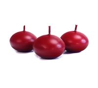 Catering Pack of 50 Floating Candles - 40mm (Deep Red)