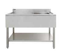 Catering Sink Stainless Steel Commercial Kitchen Single Bowl Left Hand Drainer