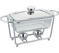 Catering Supplies,Chafing Dish 1.3L Dishes Buffet Set, Full Size Stainless Steel Rectangular Warmers for Wedding/Parties/Banquet/Catering(1.3L)