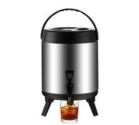 Catering Urn, Stainless Steel Catering Urn Hot Water Dispenser with Faucet - 6L/8L/10L Insulated Milk Tea Barrel for Hot Water and Beverage, 6L