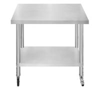 Monster Shop KUKoo Work Table Â 90Cm X 60Cm X 86Cm, Silver