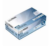 CateringBase Supertouch Blue Powder Free Vinyl Disposable Gloves, Large, Latex Free, 100 Count, Ambidextrous, Food Safe