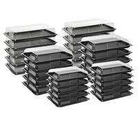 Caterline Big Value Serving Platter Set -10 Small,10 Medium &10 Large Platters & Lids - Perfect for Catering Events, Buffets & Parties.Reusable & eco-Friendly