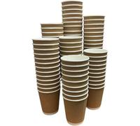 Catermax100 x 12oz 360ml Disposable Single Wall Paper Cups for Hot or Cold Drinks (Pack of 100)