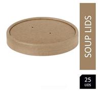 Caterpack 12-16oz Kraft Soup Lids Pack 25's