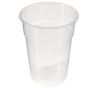 Caterpack - 50 Pack Clear Plastic Tumblers 1 Pint - Disposable Recyclable Party Cups, Strong & Durable, for Parties, Events, Festivals, Bars, Catering, Beer, Soft Drinks, Bulk Buy