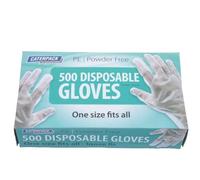 CATERPACK BY ROBINSON YOUNG Clear PE Gloves, 500 multi-purpose, power free, loose fitting gloves, one size fits all (RY10928)