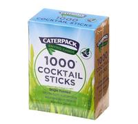 Caterpack Enviro - 1000 Pack Cocktail Sticks Birchwood - Fully Recyclable Biodegradable, Sustainably Sourced, Eco-Friendly Food Picks for Parties, BBQ, Catering, Food Service, Events