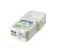 Caterpack Enviro Range Burger Boxes 6 x 6 50 Pack. Disposable, biodegradable burger boxes. Suitable for microwaving and freezing, water repellent and greaseproof