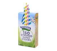 Caterpack Caterpack Enviro Paper Straws Striped (Pack 150)