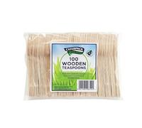 Caterpack Enviro Wooden Teaspoons (Pack of 100) RY10570+ Free finchley Refill Pen (4)