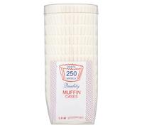 Caterpack Muffin Cases Made from Food Grade Premium White Siliconised Greaseproof Paper, 250 Pack
