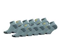 Caterpillar 6/12 Pairs Men Work Sneaker Socks - Ankle Length - Reinforced Heel Toe - Arch Support - Cotton