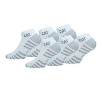 Caterpillar 6 Pairs Ankle Length Sneaker Socks - For Any Use - Reinforced Toe and Heel - in Cotton (White, 6-9)