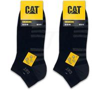 Caterpillar 6 Pairs of Cat Work Light Sneakers | Trainer Socks | Sizes 39-50 | Thin Ankle High Reinforced Socks, 6 Pairs Black, 43-46