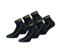 Caterpillar 6 Pairs Robust Work Sneaker, work socks in soft cotton, reinforced toe and heel, CORDURA Fiber Technology (Black, 9-11)