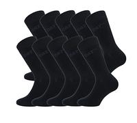 Caterpillar Business Socks 10 Pairs Socks Height Under Knee Cotton (Black, 12-14)