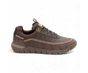 Caterpillar CAT Mens Brown Leather Hiking Boots Walking Trainers - Versage Lo - Dark Brown - Size EU 43