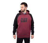 Caterpillar Cat Mens Raglan Hooded Sweatshirt