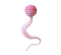 Caterpillar Cat Toy, Silent EVA Planet Balls with Plush Wiggly Tail, Bite Resistant Elastic Kitten Toy, Interactive Self Play Pet Toy for Indoor Cats
