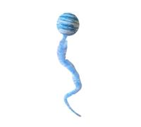Caterpillar Cat Toy, Silent EVA Planet Balls with Plush Wiggly Tail, Bite Resistant Elastic Kitten Toy, Interactive Self Play Pet Toy for Indoor Cats